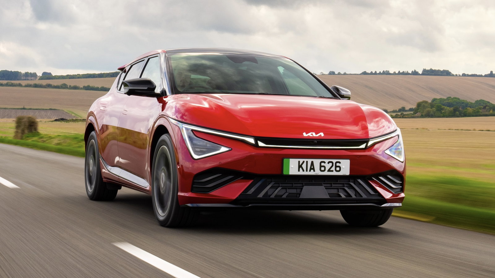 Kia EV6 - front, driving